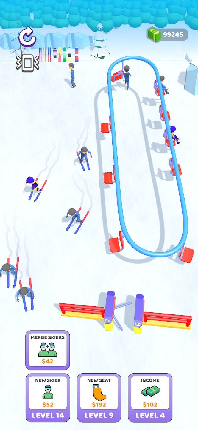 滑雪缆车点击器_图片